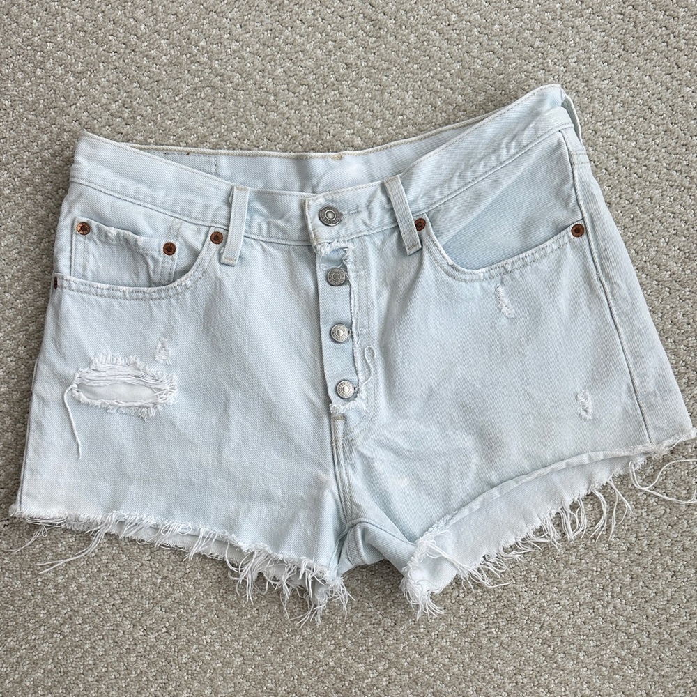 Levi’s 501 Distressed Denim Shorts